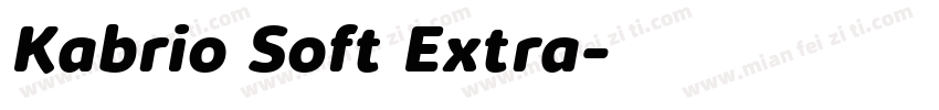 Kabrio Soft Extra字体转换